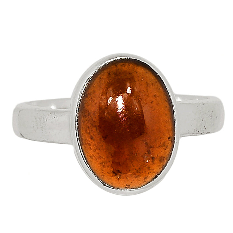 Hessonite Garnet Cabochon Ring - HGCR125