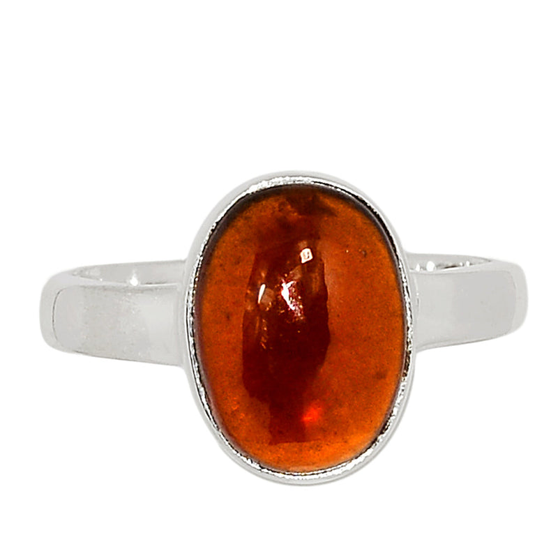 Hessonite Garnet Cabochon Ring - HGCR127