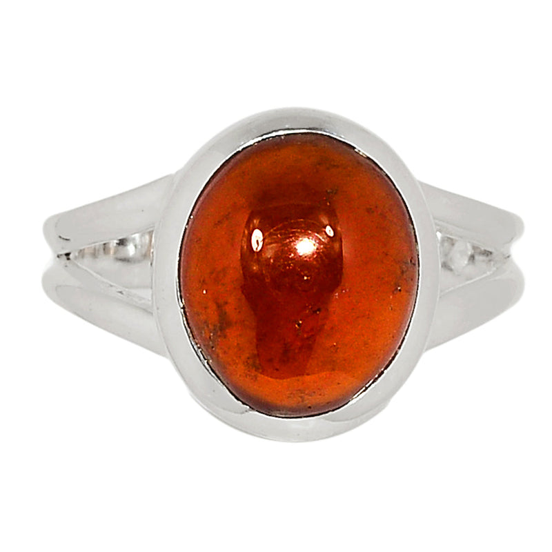 Hessonite Garnet Cabochon Ring - HGCR130