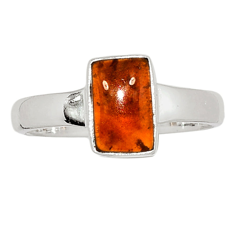 Hessonite Garnet Cabochon Ring - HGCR131