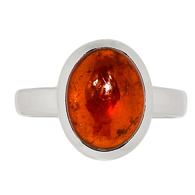 Hessonite Garnet Cabochon Ring - HGCR137