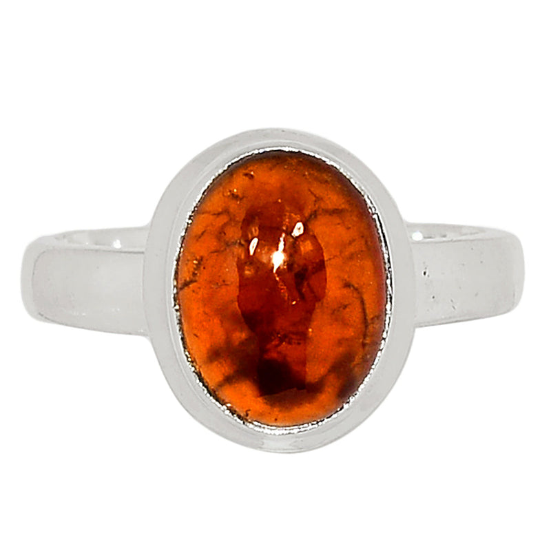 Hessonite Garnet Cabochon Ring - HGCR155