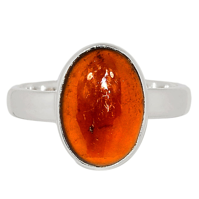 Hessonite Garnet Cabochon Ring - HGCR161