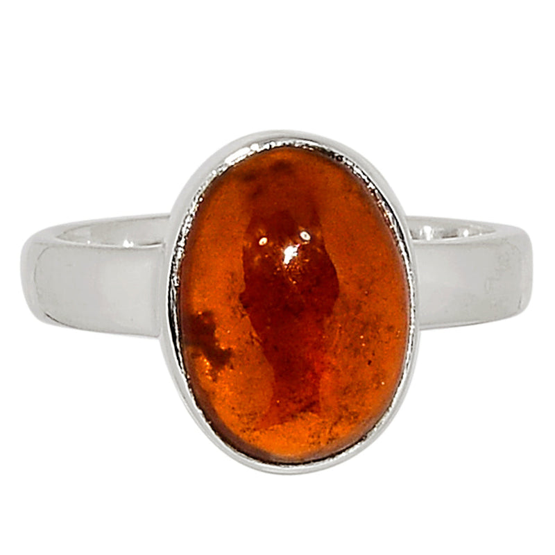 Hessonite Garnet Cabochon Ring - HGCR165
