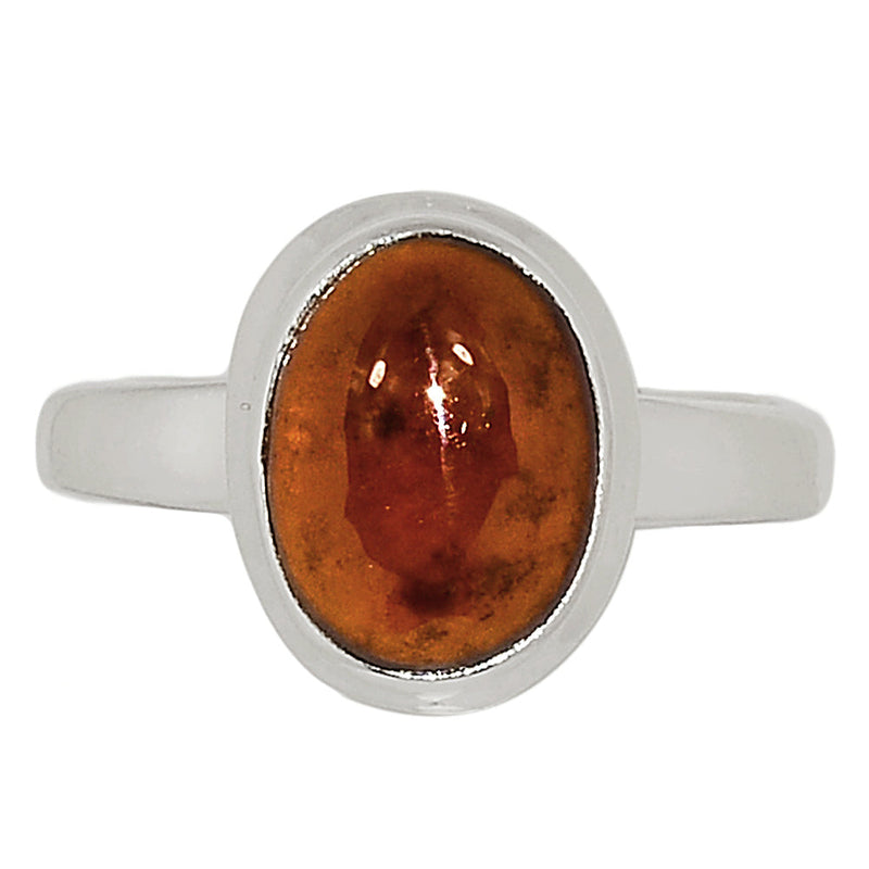 Hessonite Garnet Cabochon Ring - HGCR166