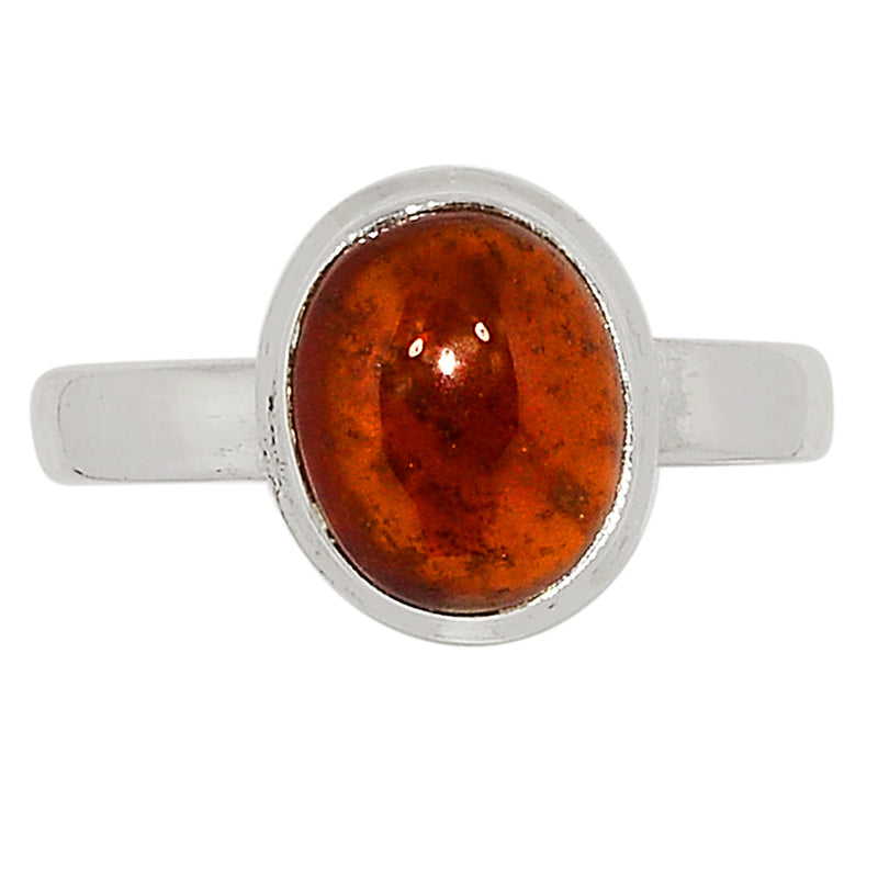 Hessonite Garnet Cabochon Ring - HGCR168