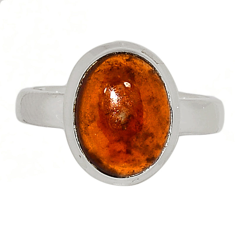 Hessonite Garnet Cabochon Ring - HGCR170