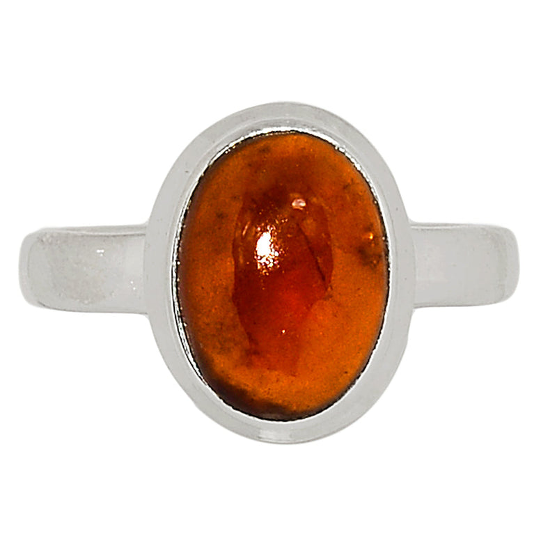 Hessonite Garnet Cabochon Ring - HGCR174