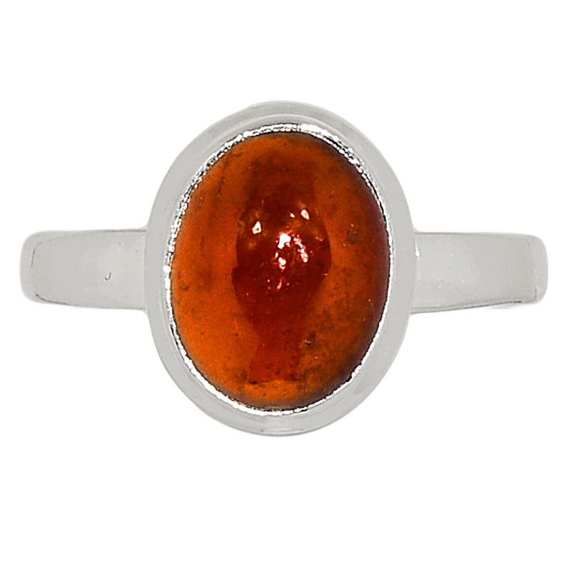 Hessonite Garnet Cabochon Ring - HGCR177
