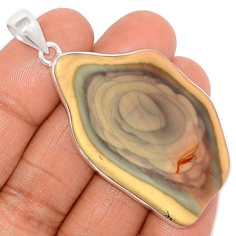 2.3" Imperial Jasper Slice Pendants - IJSP412