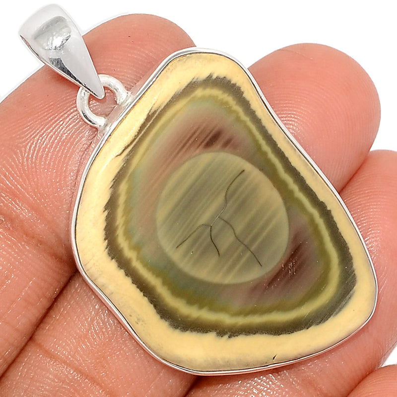 1.8" Imperial Jasper Slice Pendants - IJSP420