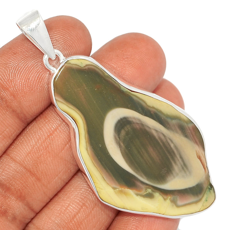 2.6" Imperial Jasper Slice Pendants - IJSP448