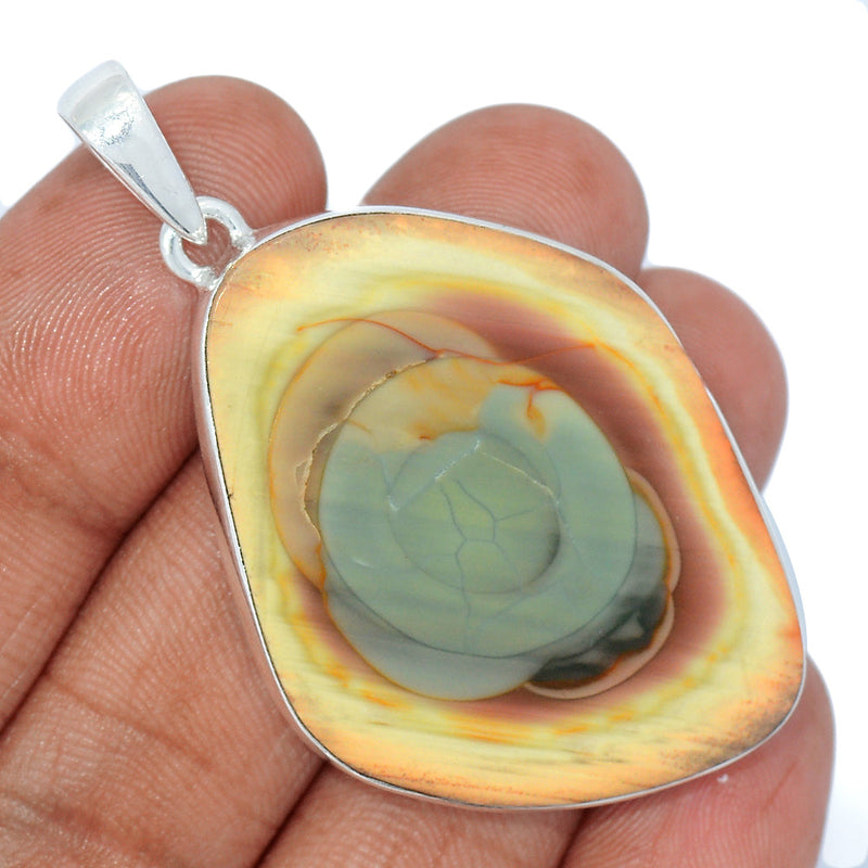 2.2" Imperial Jasper Slice Pendants - IJSP480