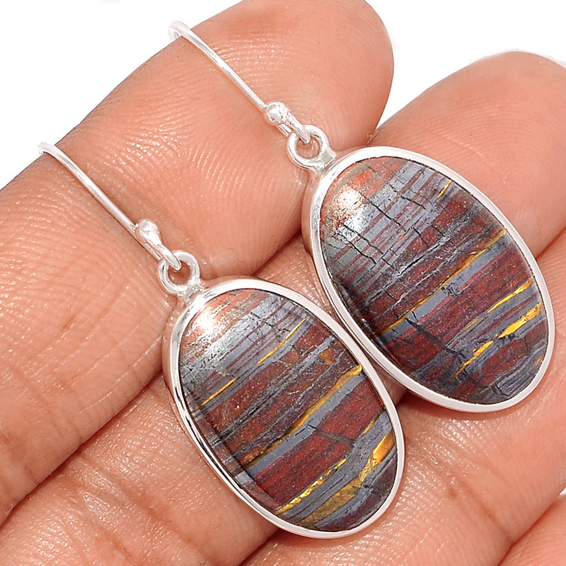 1.7" Iron Tiger Eye Earrings - ITEE172