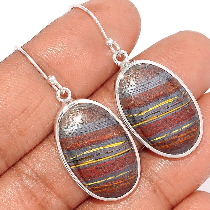 1.7" Iron Tiger Eye Earrings - ITEE176