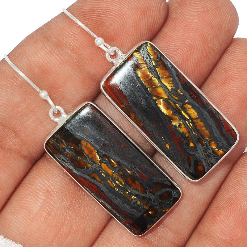 1.7" Iron Tiger Eye Earrings - ITEE78