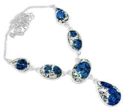 K2 Blue - Azurite In Quartz Necklace K2N16