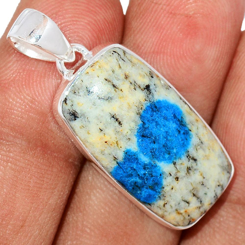 1.3" K2 Blue - Azurite In Quartz Pendants - K2 Blue - Azurite In QuartzP1024
