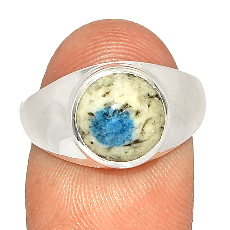 Solid - K2 Blue - Azurite In Quartz Ring - K2R1080