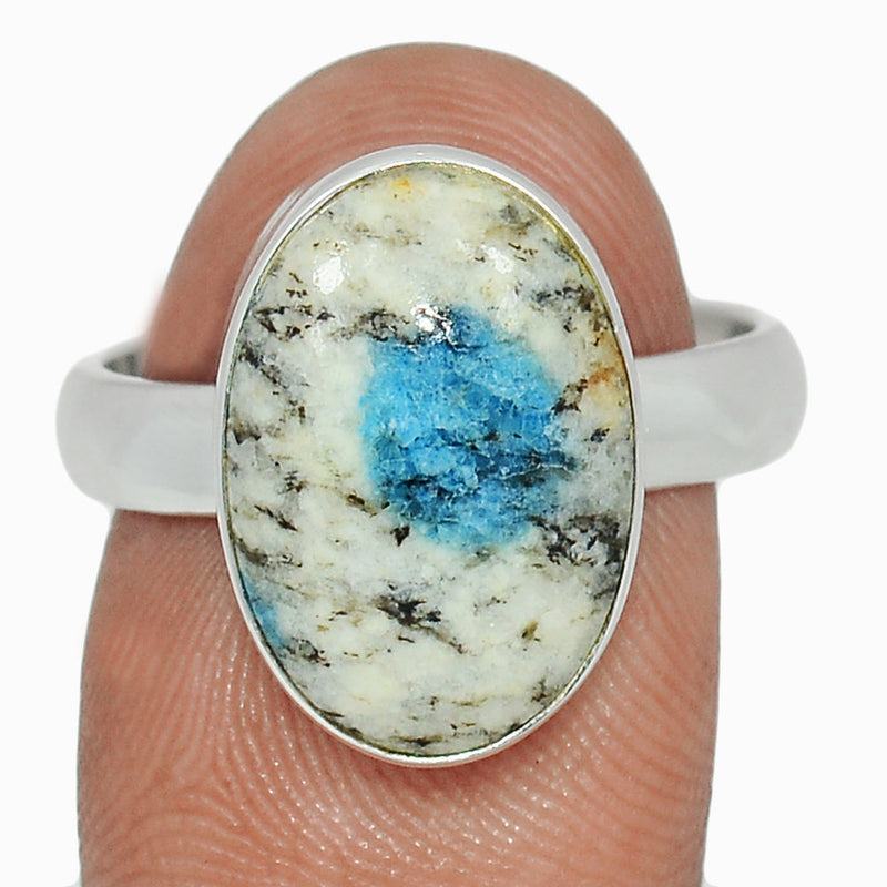 K2 Blue - Azurite In Quartz Ring - K2R1101