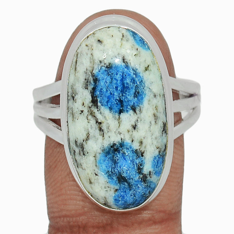 K2 Blue - Azurite In Quartz Ring - K2R1102