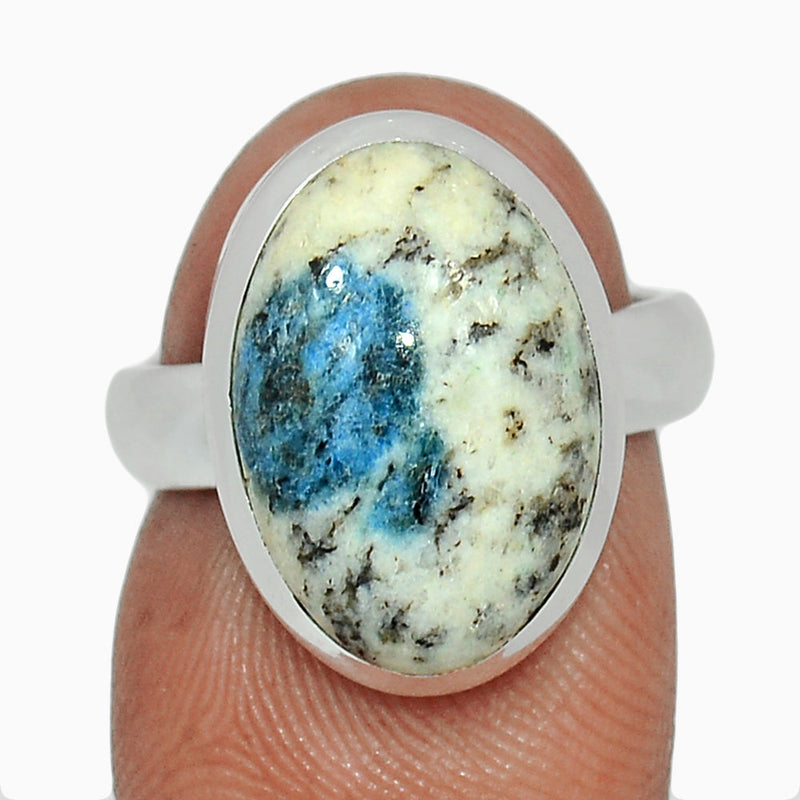 K2 Blue - Azurite In Quartz Ring - K2R1121