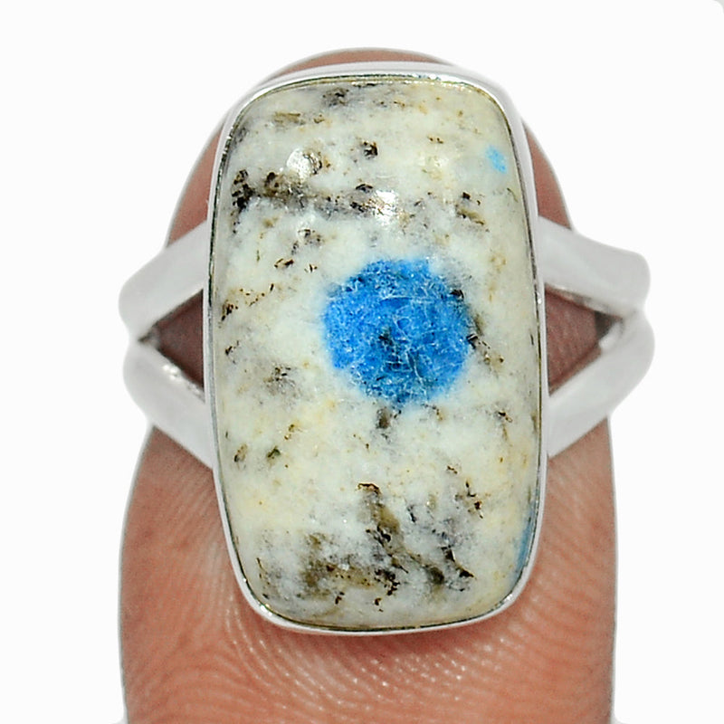 K2 Blue - Azurite In Quartz Ring - K2R1139