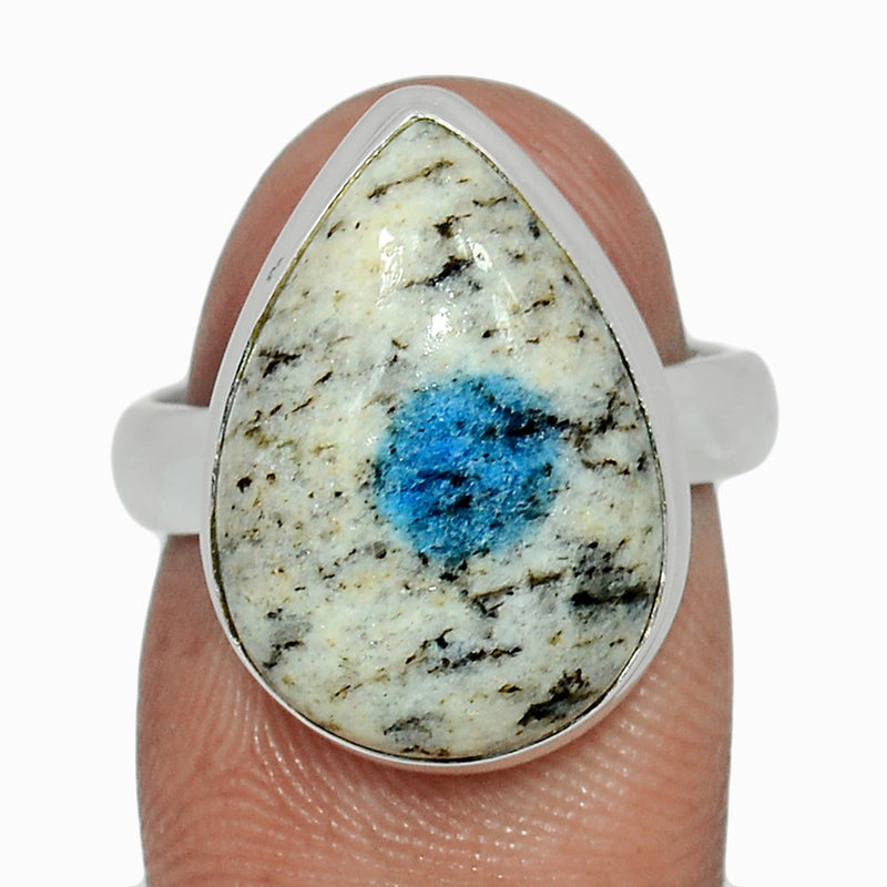 K2 Blue - Azurite In Quartz Ring - K2R1141