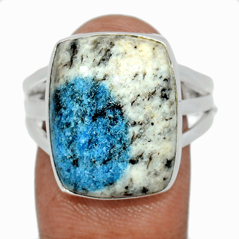 K2 Blue - Azurite In Quartz Ring - K2R1174