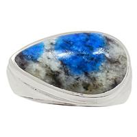 k2 Blue-Azurite In Quartz Ring-K2R800