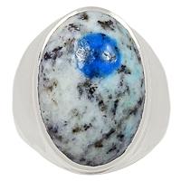 k2 Blue-Azurite In Quartz Ring-K2R806