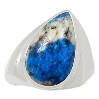 k2 Blue-Azurite In Quartz Ring-K2R811