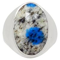 k2 Blue-Azurite In Quartz Ring-K2R814
