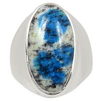 k2 Blue-Azurite In Quartz Ring-K2R823