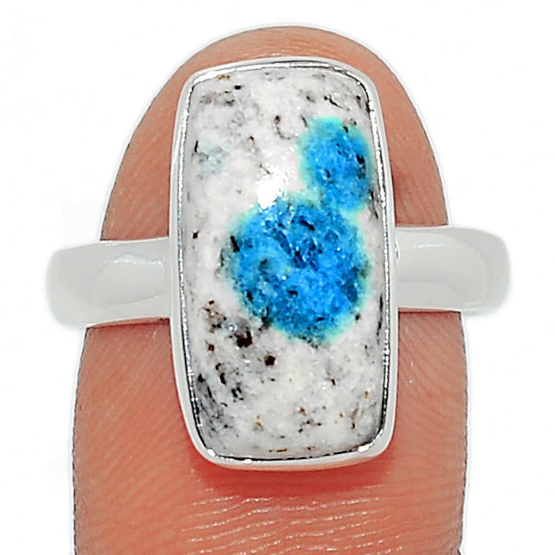 K2 Blue - Azurite In Quartz Ring - K2R841