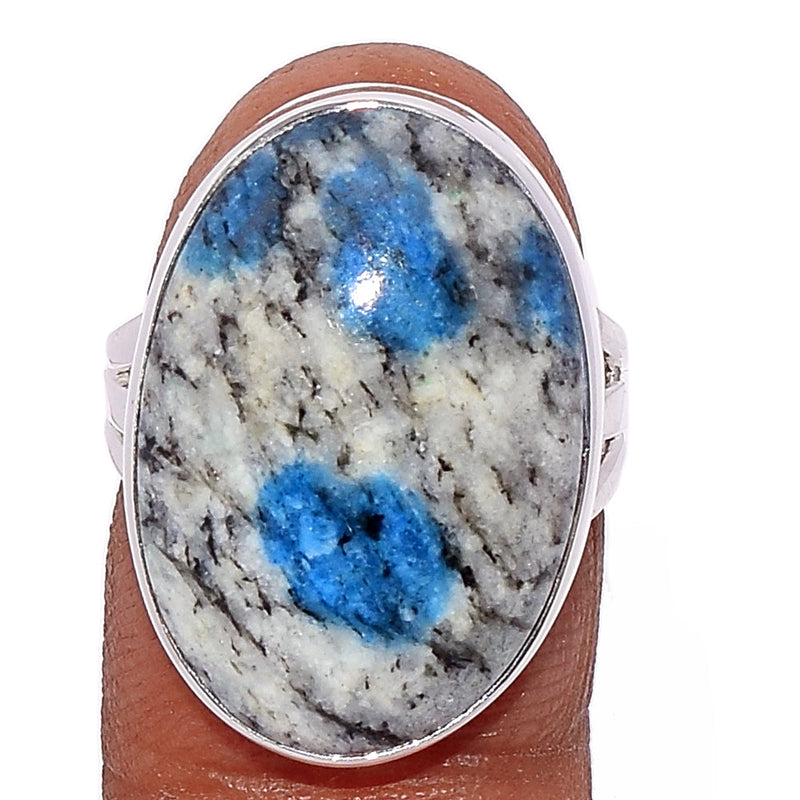 K2 Blue - Azurite In Quartz Ring - K2R891