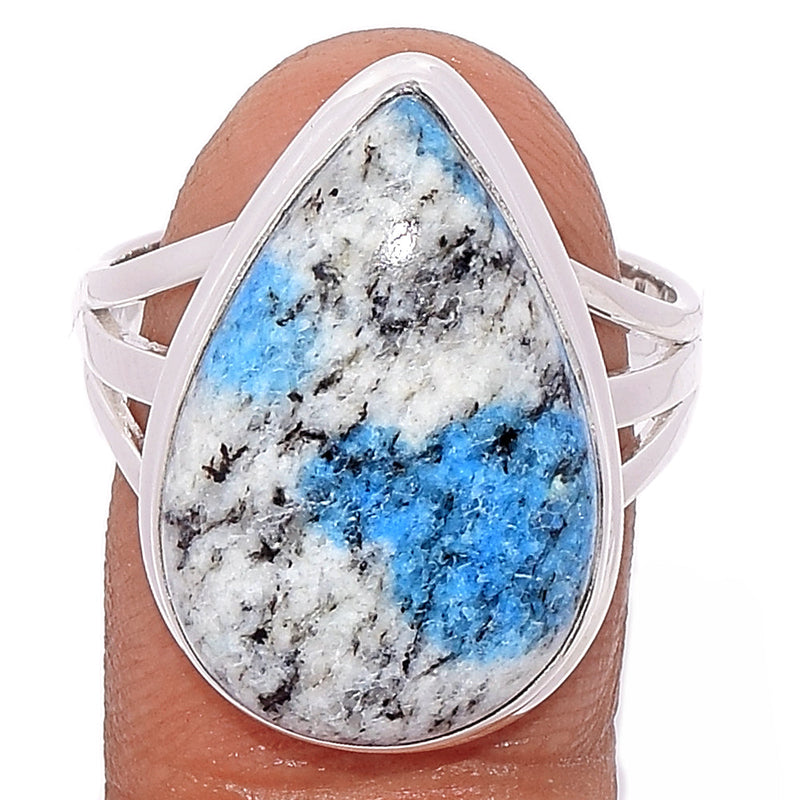 K2 Blue - Azurite In Quartz Ring - K2R899