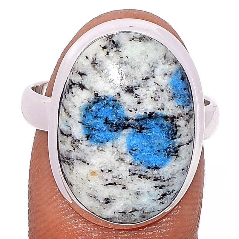 K2 Blue - Azurite In Quartz Ring - K2R913