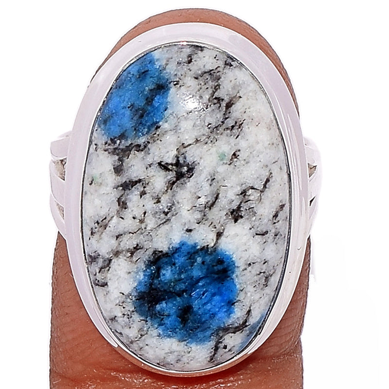 K2 Blue - Azurite In Quartz Ring - K2R917