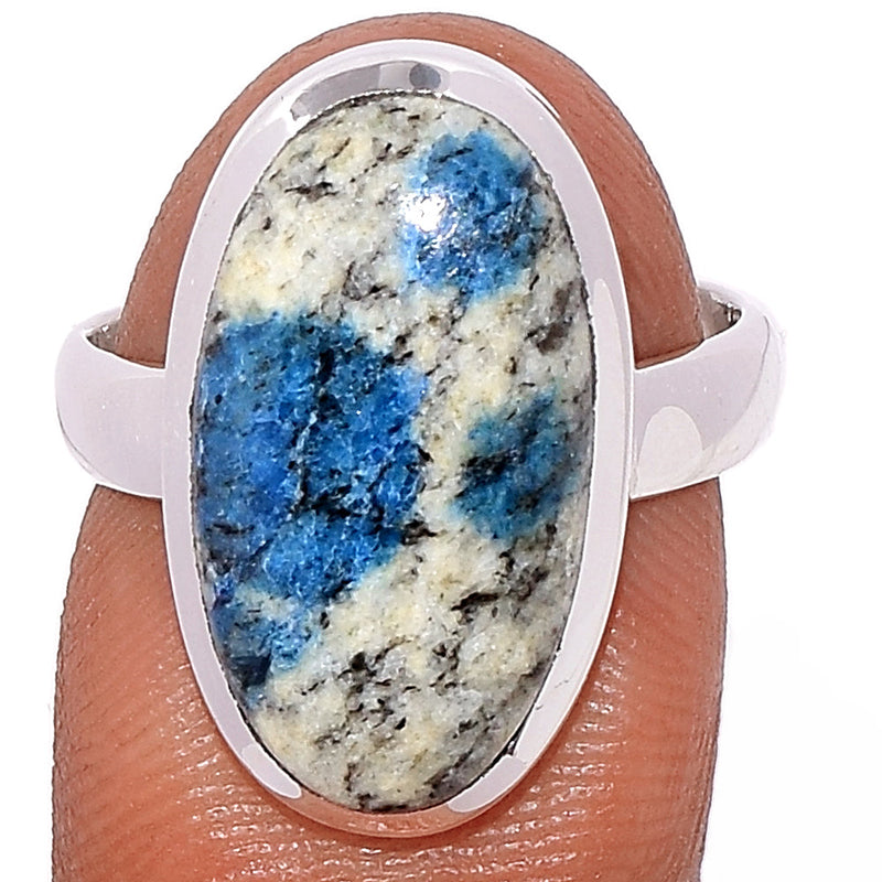 K2 Blue - Azurite In Quartz Ring - K2R919