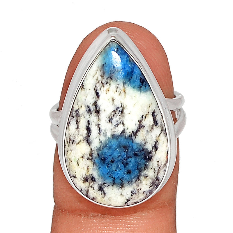 K2 Blue - Azurite In Quartz Ring - K2R943