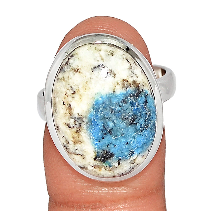 K2 Blue - Azurite In Quartz Ring - K2R948