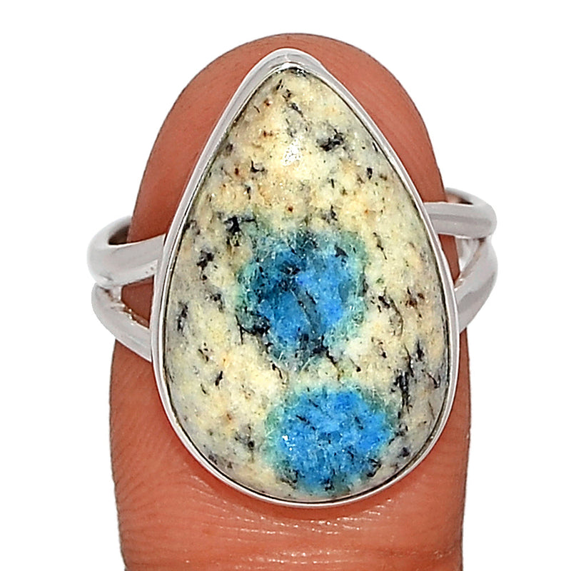 K2 Blue - Azurite In Quartz Ring - K2R951