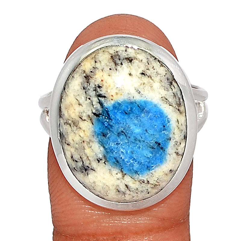 K2 Blue - Azurite In Quartz Ring - K2R954