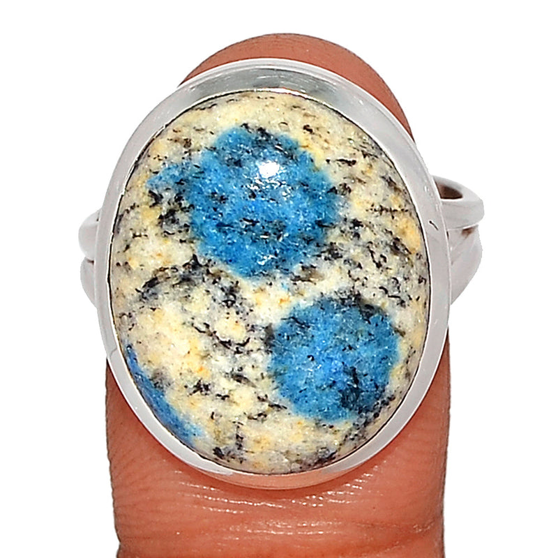 K2 Blue - Azurite In Quartz Ring - K2R957