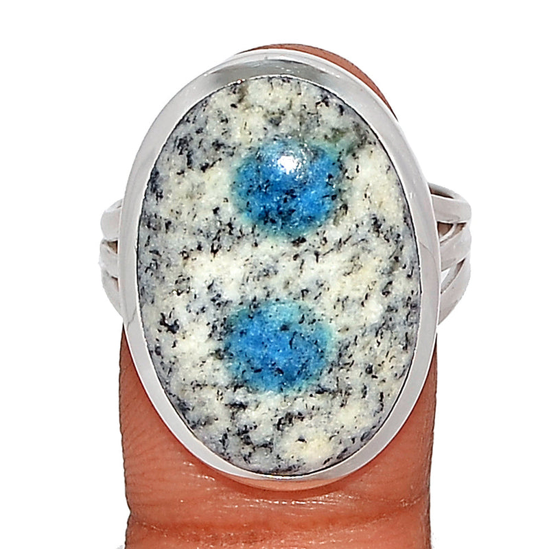 K2 Blue - Azurite In Quartz Ring - K2R961