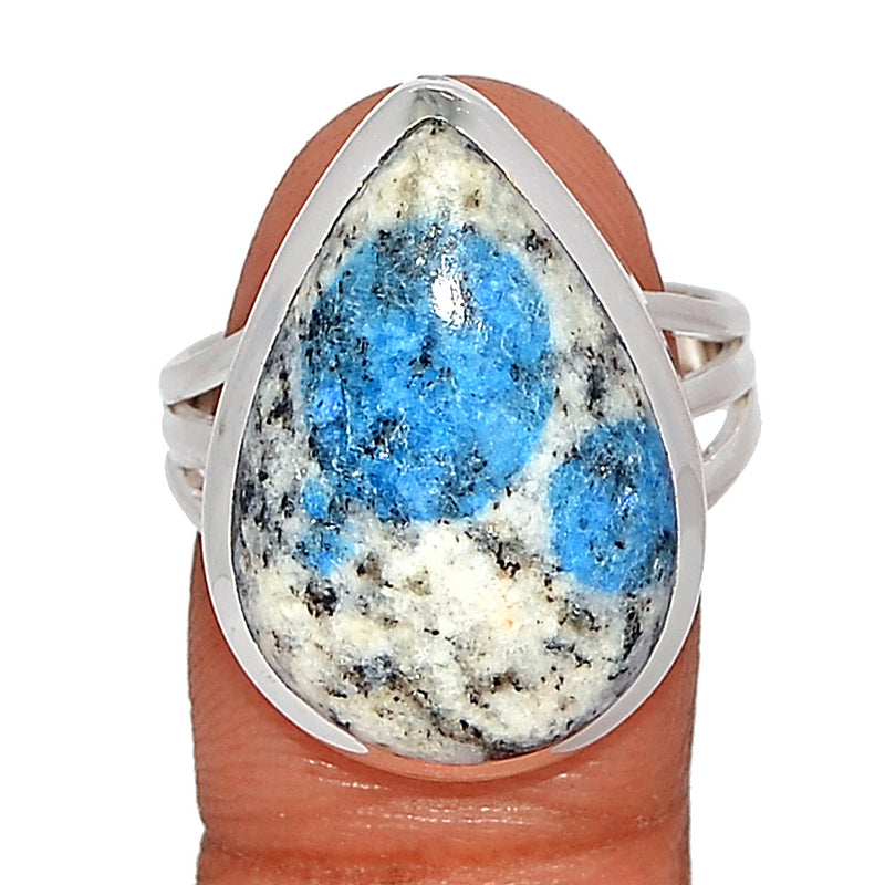 K2 Blue - Azurite In Quartz Ring - K2R962