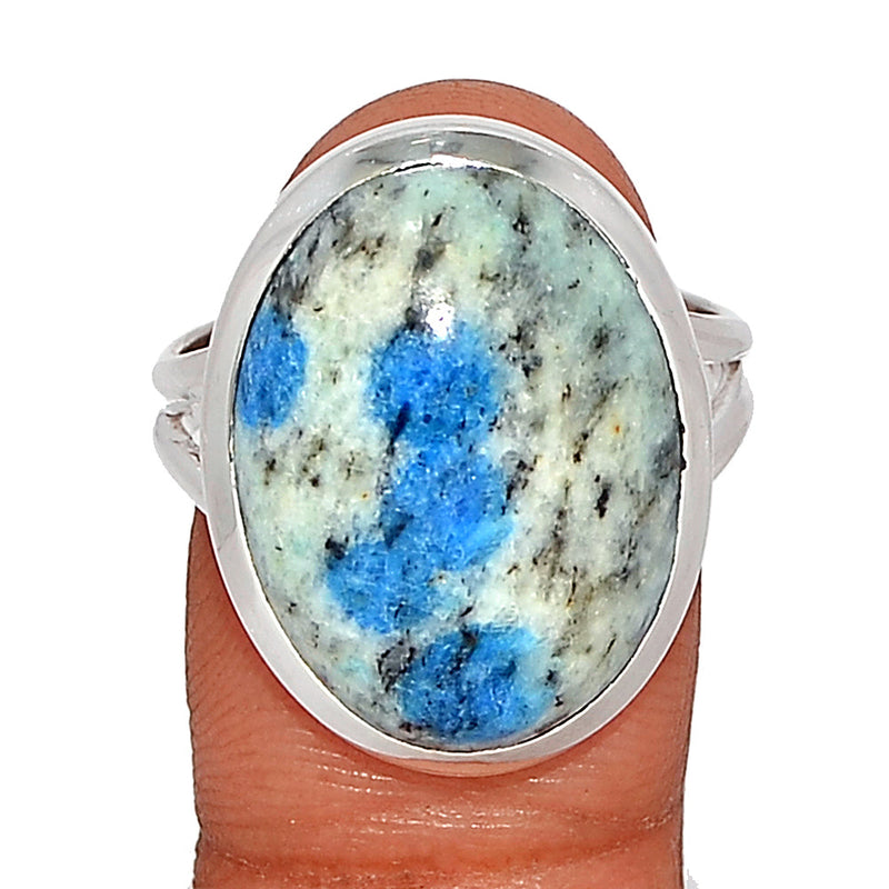 K2 Blue - Azurite In Quartz Ring - K2R963