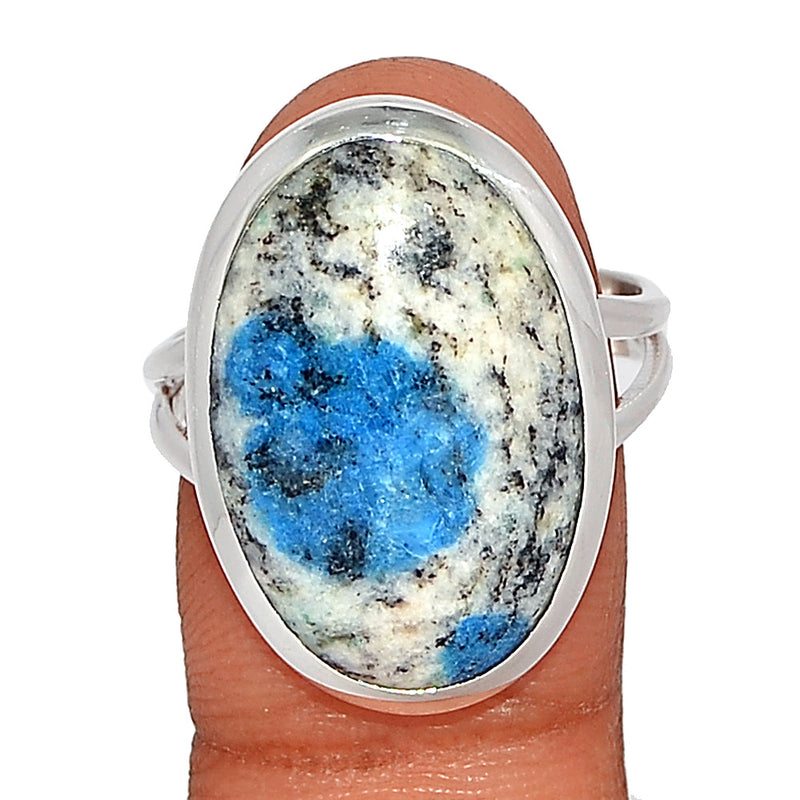 K2 Blue - Azurite In Quartz Ring - K2R965