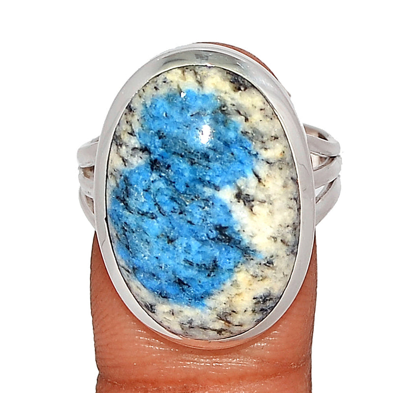 K2 Blue - Azurite In Quartz Ring - K2R967